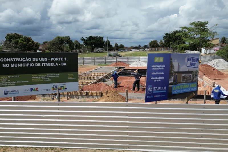 Foto: Divulgação - Itabela avança com construção da nova UBS no Campo do Peladão