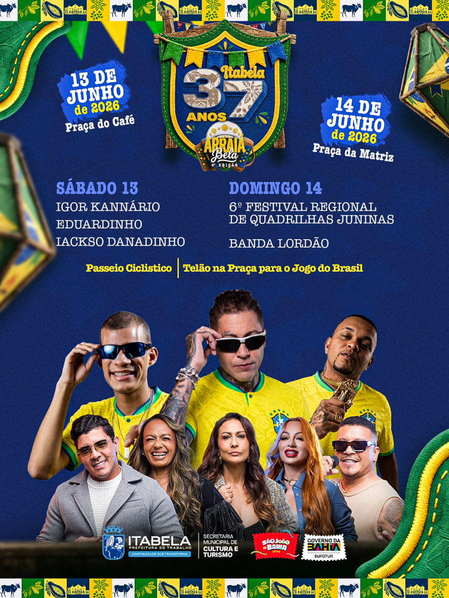 Itabela celebra 37 anos com grandes shows e programa��o especial para a popula��o